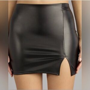 Windsor Sleek Faux Leather Mini Skirt